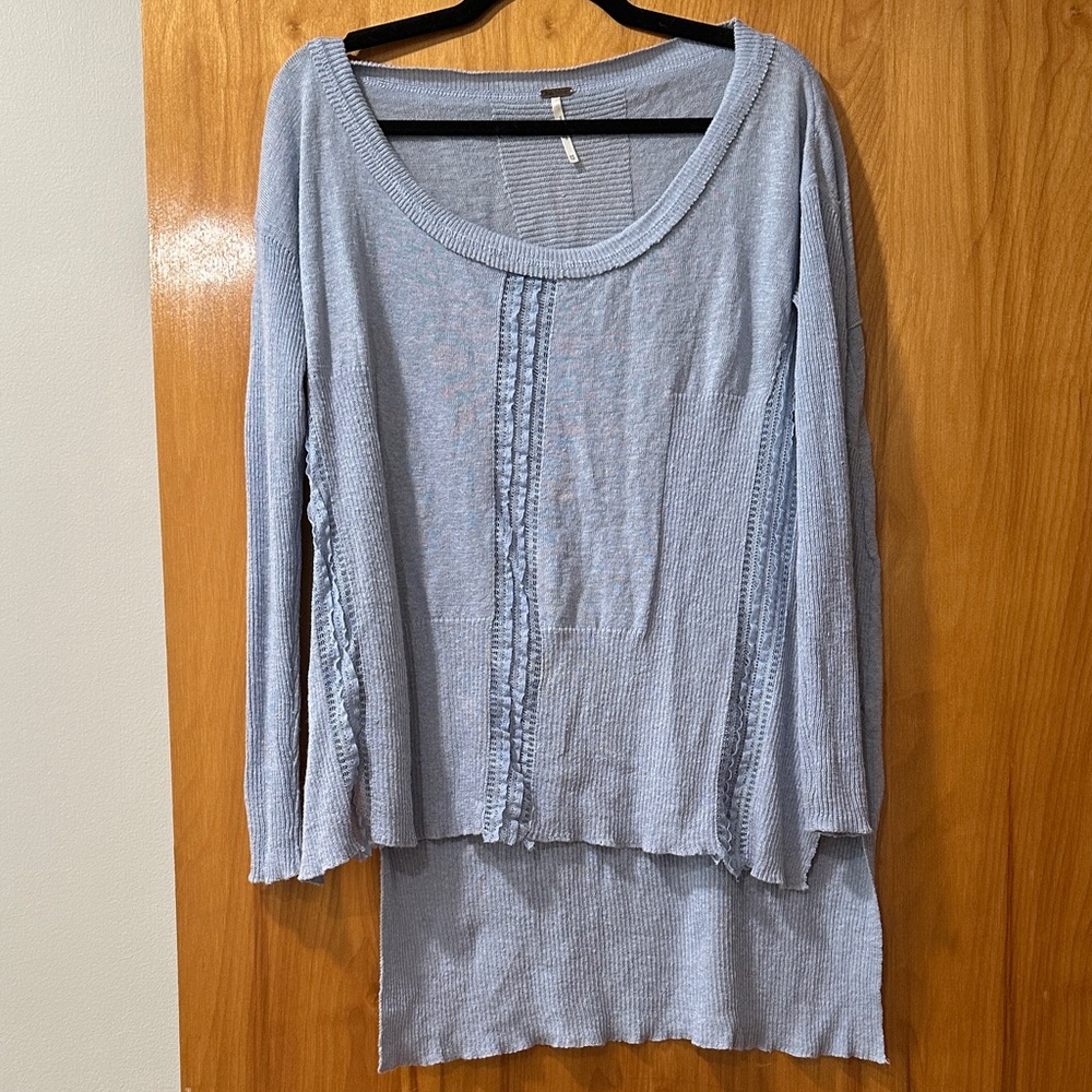 Free People Sky Blue Tunic Top